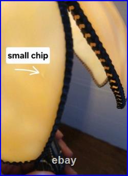 VTG Tulip Edwardian-Style Accent Lamp Bronze Base 6 Panel Caramel Slag Shade VTG Tulip Edwardian-Style Accent Lamp Bronze Base 6 Panel Caramel Slag Shade