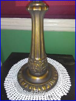 Very Fine Miller Slag glass lamp-Handel Tiffany Empire Arts Crafts leaded era
