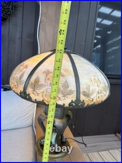 Very Unique Signed Miller Slag Glass Lamp