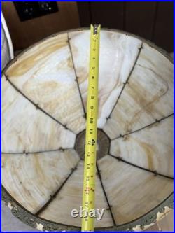 Very Unique Signed Miller Slag Glass Lamp