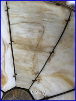 Very Unique Signed Miller Slag Glass Lamp