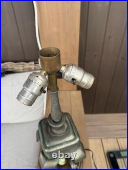 Very Unique Signed Miller Slag Glass Lamp