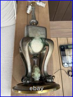 Very Unique Signed Miller Slag Glass Lamp