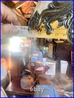 Victorian Slag glass Hanging Lamp 12IN HIGH X 20 LONG