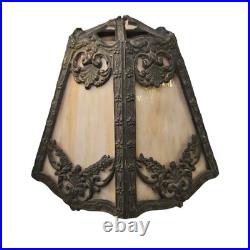 Vintage 1920s 1930s Art Nouveau Deco Slag Glass Table Lamp For Repair Lighting