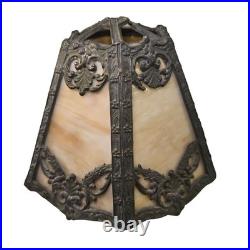 Vintage 1920s 1930s Art Nouveau Deco Slag Glass Table Lamp For Repair Lighting