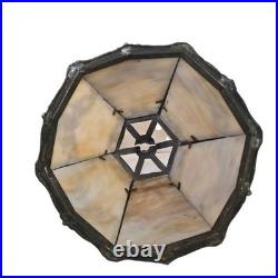 Vintage 1920s 1930s Art Nouveau Deco Slag Glass Table Lamp For Repair Lighting