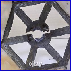 Vintage 1920s 1930s Art Nouveau Deco Slag Glass Table Lamp For Repair Lighting