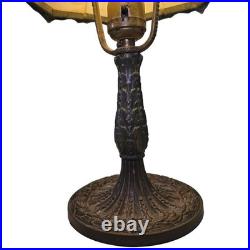 Vintage 1920s 1930s Art Nouveau Deco Slag Glass Table Lamp For Repair Lighting