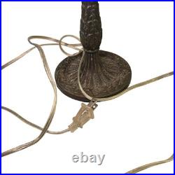 Vintage 1920s 1930s Art Nouveau Deco Slag Glass Table Lamp For Repair Lighting