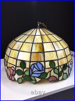 Vintage 22 Stained Glass Ceiling Lamp Floral Design