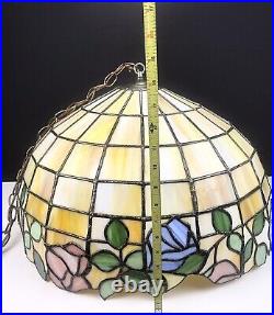 Vintage 22 Stained Glass Ceiling Lamp Floral Design
