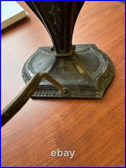 Vintage Antique 1900s Art Deco Slag Glass Boudoir Lamp 15.5 RARE Cherubs