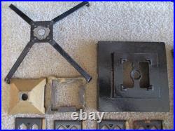 Vintage Antique Cast Iron Mission Slag Glass Table Lamp Parts Or Repair B&h Era
