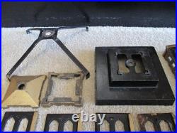 Vintage Antique Cast Iron Mission Slag Glass Table Lamp Parts Or Repair B&h Era