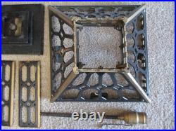 Vintage Antique Cast Iron Mission Slag Glass Table Lamp Parts Or Repair B&h Era Vintage Antique Cast Iron Mission Slag Glass Table Lamp Parts Or Repair B&h Era