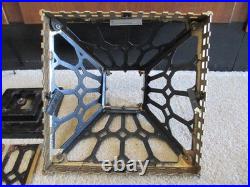 Vintage Antique Cast Iron Mission Slag Glass Table Lamp Parts Or Repair B&h Era