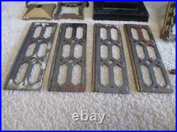 Vintage Antique Cast Iron Mission Slag Glass Table Lamp Parts Or Repair B&h Era