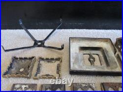 Vintage Antique Cast Iron Mission Slag Glass Table Lamp Parts Or Repair B&h Era Vintage Antique Cast Iron Mission Slag Glass Table Lamp Parts Or Repair B&h Era