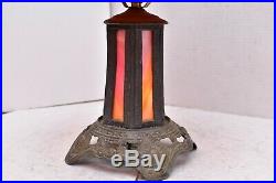 Vintage / Antique Poul Henningsen Slag Stained Glass 3-Way Table Lamp PH 17