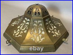 Vintage Antique Victorian Slag Glass Hanging Lamp Shade Light Fixture