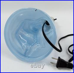 Vintage Art Deco Blue Slag Glass Siesta Lamp Mexican Man Cactus Houzex Akro