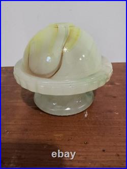 Vintage Art Deco Slag Fairy Lamp Glower Glass! Very Unique and small