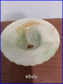 Vintage Art Deco Slag Fairy Lamp Glower Glass! Very Unique and small