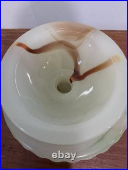 Vintage Art Deco Slag Fairy Lamp Glower Glass! Very Unique and small