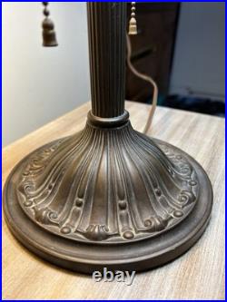 Vintage Art Nouveau Design 8 Panel Bradley & Hubbard Style Table Lamp
