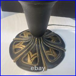 Vintage Art Nouveau Slag Glass Lamp Needs Repair