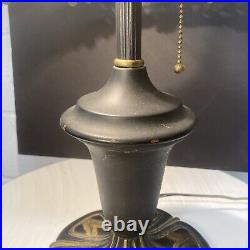 Vintage Art Nouveau Slag Glass Lamp Needs Repair