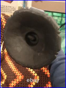 Vintage Arts & Crafts Green Stained Slag Glass Table Lamp 24 Prop Nouveau