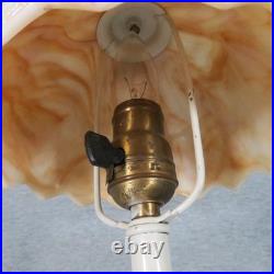 Vintage Bournique Kokomo Caramel Slag Glass Lamp Shade Boudoir Bedroom Table Vintage Bournique Kokomo Caramel Slag Glass Lamp Shade Boudoir Bedroom Table