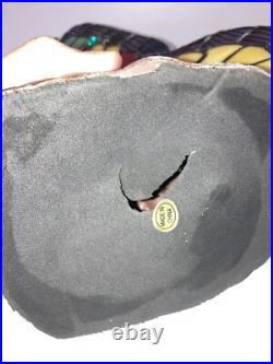 Vintage Butterfly Lamp Slag Glass Colorful Tested Works Great Clean