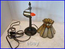 Vintage Classical SLAG GLASS & Metal TABLE LAMP #9771 LOEVSKY & LOEVSKY 1950s Vintage Classical SLAG GLASS & Metal TABLE LAMP #9771 LOEVSKY & LOEVSKY 1950s