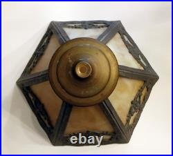 Vintage EF & EF Industries Slag Glass Lamp