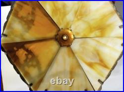 Vintage EF & EF Industries Slag Glass Lamp