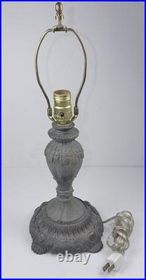 Vintage EF & EF Industries Slag Glass Table Lamp 545X Ornate Cast Metal Gothic Vintage EF & EF Industries Slag Glass Table Lamp 545X Ornate Cast Metal Gothic