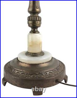 Vintage Floor Lamp with 2 Glass Slag Pieces 61 Tall