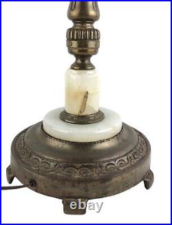 Vintage Floor Lamp with 2 Glass Slag Pieces 61 Tall