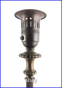 Vintage Floor Lamp with 2 Glass Slag Pieces 61 Tall