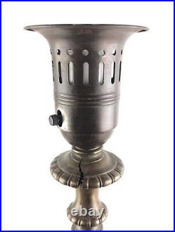 Vintage Floor Lamp with 2 Glass Slag Pieces 61 Tall
