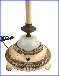 Vintage Floor Lamp with Glass Slag Piece 63 Tall