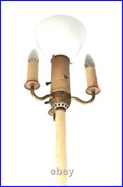 Vintage Floor Lamp with Glass Slag Piece 63 Tall