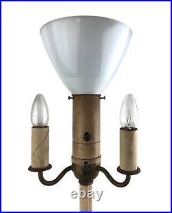 Vintage Floor Lamp with Glass Slag Piece 63 Tall