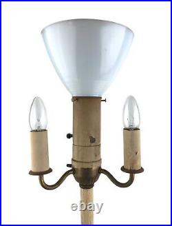 Vintage Floor Lamp with Glass Slag Piece 63 Tall