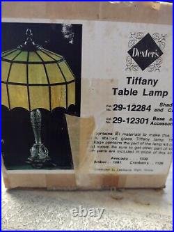 Vintage Genuine Tiffany Brass And Slag Glass Lamp Kit NOS 1930-40's Vintage Genuine Tiffany Brass And Slag Glass Lamp Kit NOS 1930-40's