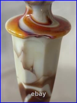 Vintage Globe Specialty Company Akro Agate Slag Glass Lamp Base As-Is See Photos