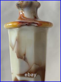 Vintage Globe Specialty Company Akro Agate Slag Glass Lamp Base As-Is See Photos